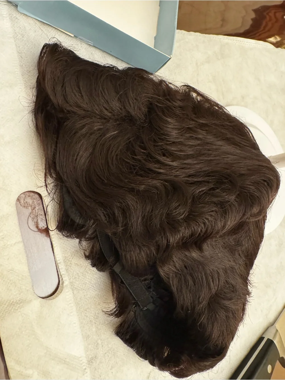 Men's Short Natural-Look Wig - Dark Brown